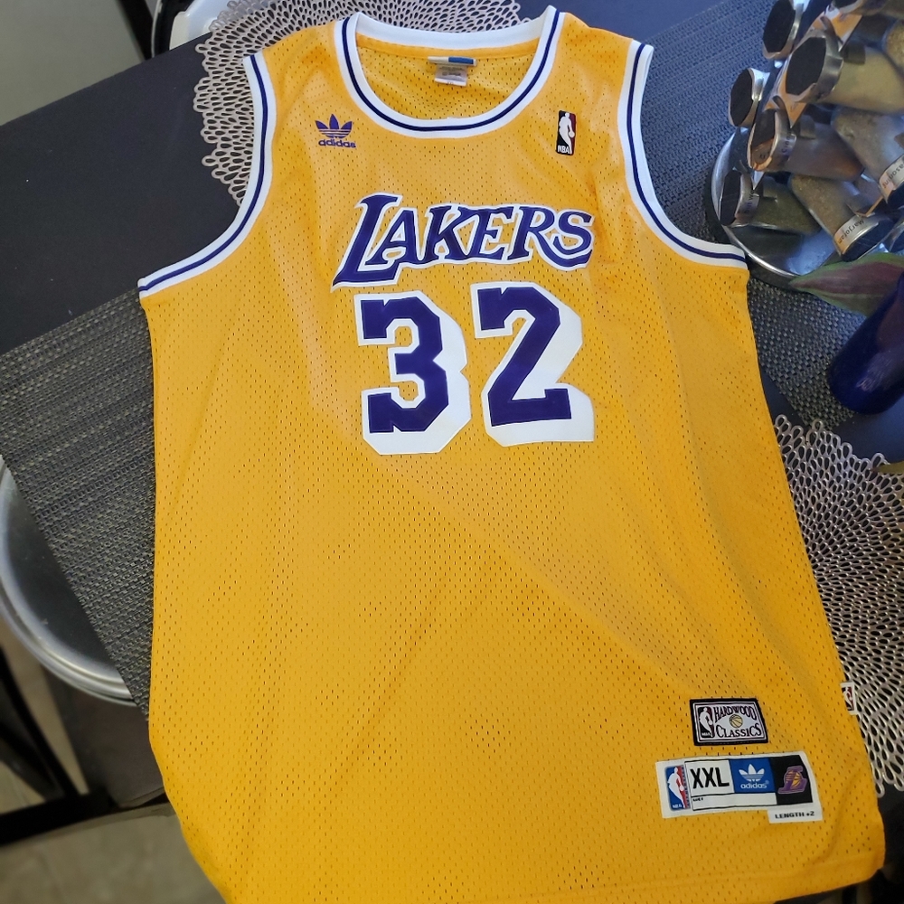 Magic Johnson Lakers Hardwood classic jersey